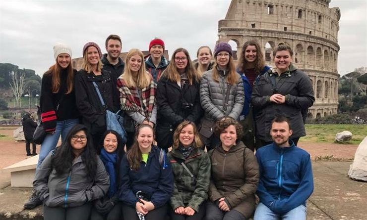 Students studying abroad